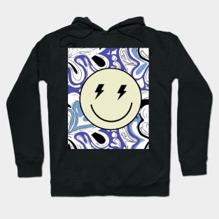 Pink Lightning Bolt Smiley Face stickers Hoodie